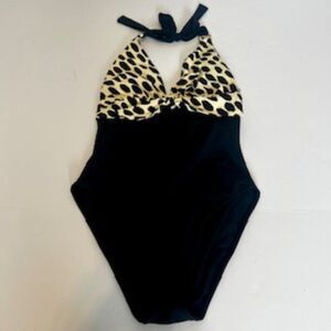 Casablanca by Rod Beattie one piece plunge neckline slimming swimsuit